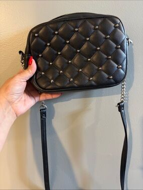 Rebecca Minkoff Black Quilted Studded Crossbody